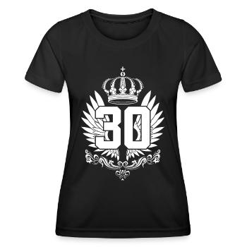 30TH BIRTHDAY 30 YEARS - Women's Functional T-Shirt - black - Front - AI Model Female 172 light (172cm)