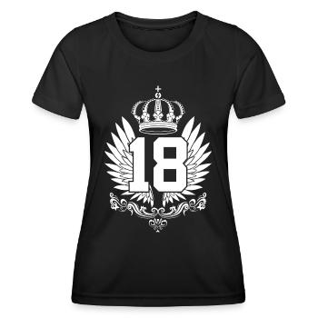 18. GEBURTSTAG 18 JAHRE - Frauen Funktions-T-Shirt - Schwarz - Vorne - AI Model Female 172 light (172cm)