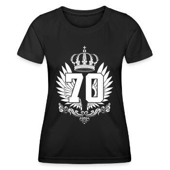70TH BIRTHDAY 70 YEARS - Women's Functional T-Shirt - black - Front - AI Model Female 172 light (172cm)
