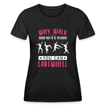 Turnen Turner - Frauen Funktions-T-Shirt - Schwarz - Vorne - AI Model Female 172 light (172cm)