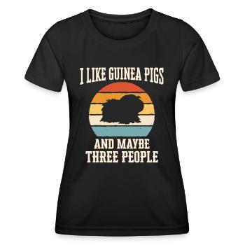 Meerschweinchen - Frauen Funktions-T-Shirt - Schwarz - Vorne - AI Model Female 172 light (172cm)