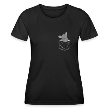 Chinchilla Souris de Chinchilla - T-shirt sport Femme - noir - Devant - AI Model Female 172 light (172cm)