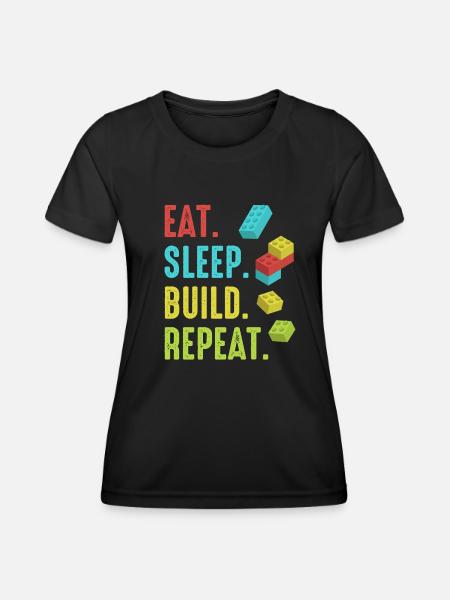 Brick Builder Brick Building Master Builder - Women's Functional T-Shirt - black