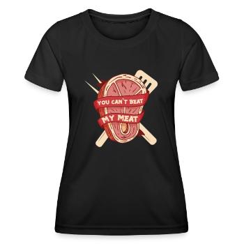 Grill Grillen Griller BBQ Barbecue - T-shirt sport Femme - noir - Devant - AI Model Female 172 light (172cm)