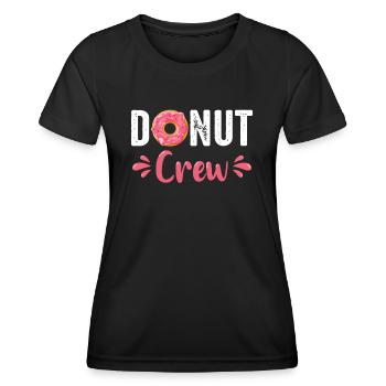Donut Donuts Candy Bagel - T-shirt sport Femme - noir - Devant - AI Model Female 172 light (172cm)