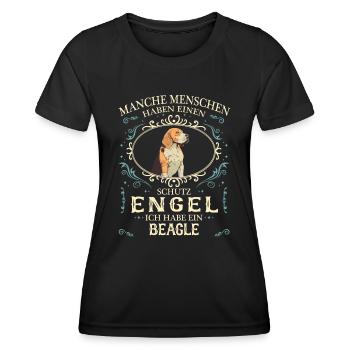 Beagle Hund Hundehalter - Frauen Funktions-T-Shirt - Schwarz - Vorne - AI Model Female 172 light (172cm)