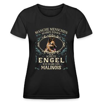Malinois Hund Hundehalter - Frauen Funktions-T-Shirt - Schwarz - Vorne - AI Model Female 172 light (172cm)