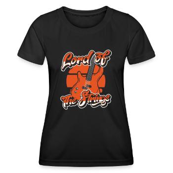 Guitare Basse Basse Instrument - T-shirt sport Femme - noir - Devant - AI Model Female 172 light (172cm)