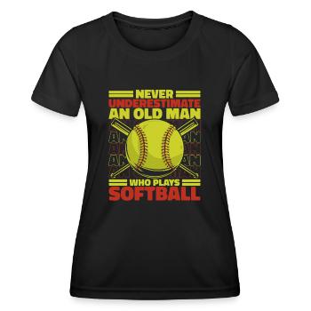 Softball Sport Joueur de Softball - T-shirt sport Femme - noir - Devant - AI Model Female 172 light (172cm)