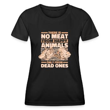 Vegetarisch Vegan Veggie Vegetarier - Frauen Funktions-T-Shirt - Schwarz - Vorne - AI Model Female 172 light (172cm)