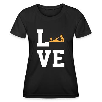 Hobel - Frauen Funktions-T-Shirt - Schwarz - Vorne - AI Model Female 172 light (172cm)