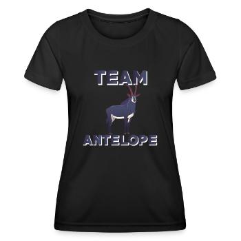 Team Antilope - Frauen Funktions-T-Shirt - Schwarz - Vorne - AI Model Female 172 light (172cm)