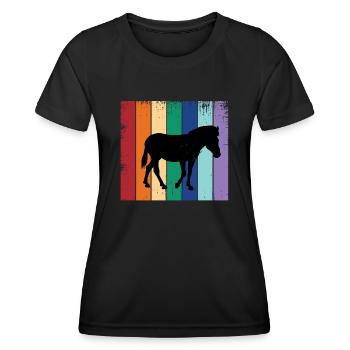 Zebra - Frauen Funktions-T-Shirt - Schwarz - Vorne - AI Model Female 172 light (172cm)