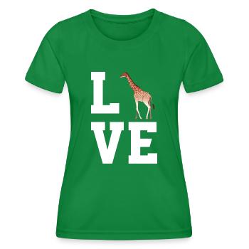 Chères girafes - T-shirt sport Femme - vert - Devant - AI Model Female 172 dark (172cm)