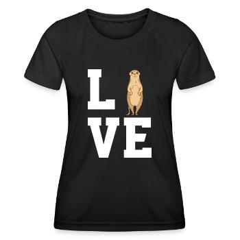 Dear Meerkats - Women's Functional T-Shirt - black - Front - AI Model Female 172 light (172cm)