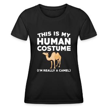 Kamel-halloween-kostüm - Frauen Funktions-T-Shirt - Schwarz - Vorne - AI Model Female 172 light (172cm)
