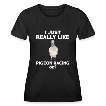 Lovers of pigeon sports - Women's Functional T-Shirt - black - Front - AI Model Female 172 light (172cm)