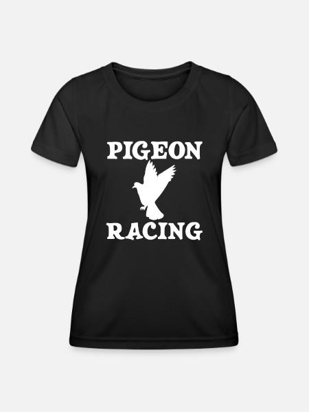 Taubenrennen - Frauen Funktions-T-Shirt - Schwarz