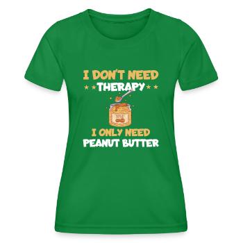 Pâte d’arachide - T-shirt sport Femme - vert - Devant - AI Model Female 172 dark (172cm)