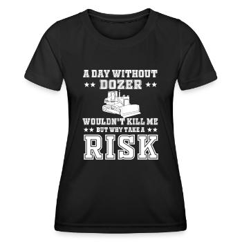 Drôle de conducteur de bulldozer - T-shirt sport Femme - noir - Devant - AI Model Female 172 light (172cm)