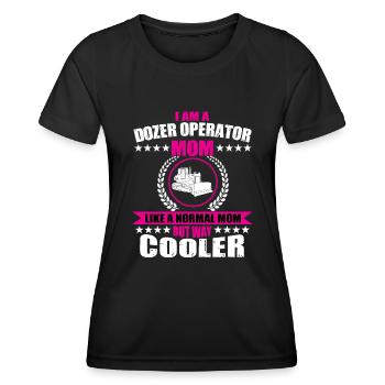 Bulldozer Mama - T-shirt sport Femme - noir - Devant - AI Model Female 172 light (172cm)