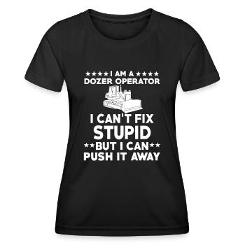 Chemise de conducteur de bulldozer - T-shirt sport Femme - noir - Devant - AI Model Female 172 light (172cm)