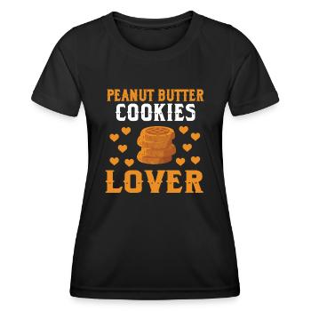 Liebhaber Von Erdnussbutterplätzchen - Frauen Funktions-T-Shirt - Schwarz - Vorne - AI Model Female 172 light (172cm)
