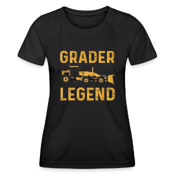 Grader Legende - Frauen Funktions-T-Shirt - Schwarz - Vorne - AI Model Female 172 light (172cm)