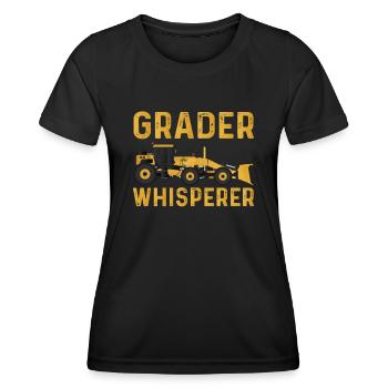 Grader-flüsterer - Frauen Funktions-T-Shirt - Schwarz - Vorne - AI Model Female 172 light (172cm)