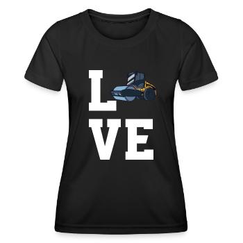 Liebe Walzen - Frauen Funktions-T-Shirt - Schwarz - Vorne - AI Model Female 172 light (172cm)