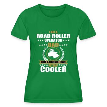 Walze Papa Strassenbauer - Frauen Funktions-T-Shirt - Kelly Green - Vorne - AI Model Female 172 dark (172cm)