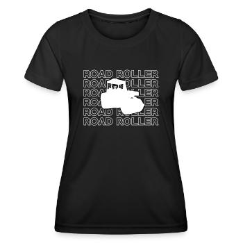 Grande construction de routes à roulettes - T-shirt sport Femme - noir - Devant - AI Model Female 172 light (172cm)
