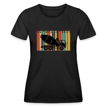 Retro-beton-lkw - Frauen Funktions-T-Shirt - Schwarz - Vorne - AI Model Female 172 light (172cm)