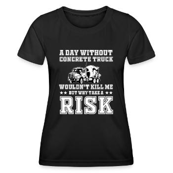 Beton Fahrmischer - Frauen Funktions-T-Shirt - Schwarz - Vorne - AI Model Female 172 light (172cm)
