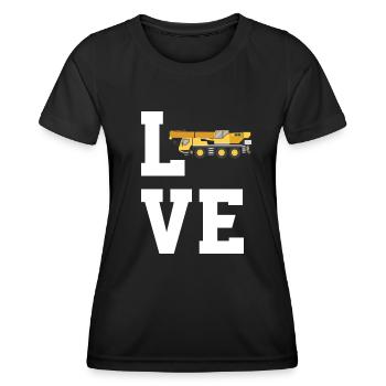 Cadeau de grue mobile - T-shirt sport Femme - noir - Devant - AI Model Female 172 light (172cm)