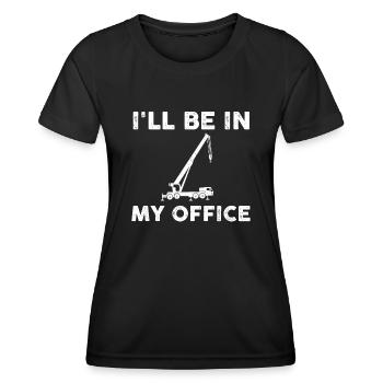 Cadeau de grutier mobile - T-shirt sport Femme - noir - Devant - AI Model Female 172 light (172cm)