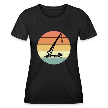 Grue mobile - T-shirt sport Femme - noir - Devant - AI Model Female 172 light (172cm)
