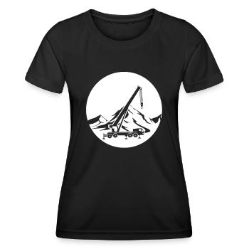 Grue mobile - T-shirt sport Femme - noir - Devant - AI Model Female 172 light (172cm)