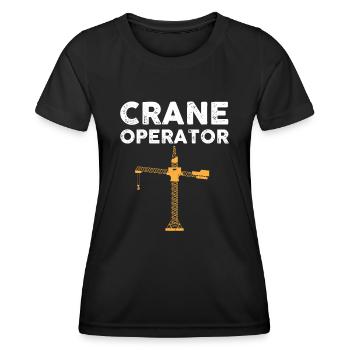 Crane operator - Women's Functional T-Shirt - black - Front - AI Model Female 172 light (172cm)