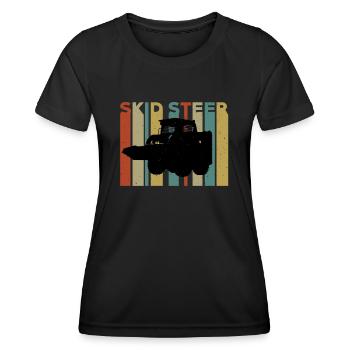 Chargeuses compactes - T-shirt sport Femme - noir - Devant - AI Model Female 172 light (172cm)