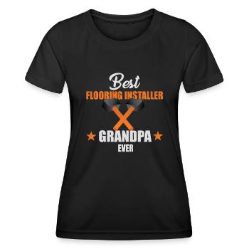 Retro Ferry Vêtements Porte-conteneurs - T-shirt sport Femme - noir - Devant - AI Model Female 172 light (172cm)