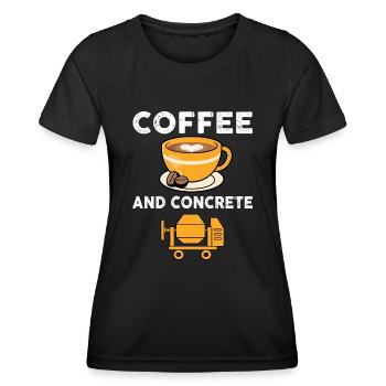 Kaffee Und Beton - Frauen Funktions-T-Shirt - Schwarz - Vorne - AI Model Female 172 light (172cm)
