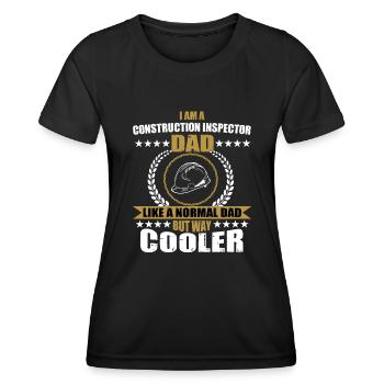 Building Inspector Papa - Women's Functional T-Shirt - black - Front - AI Model Female 172 light (172cm)