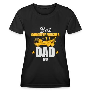 Meilleur père finisseur de béton de tous les temps - T-shirt sport Femme - noir - Devant - AI Model Female 172 light (172cm)