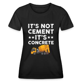 Ce n’est pas du ciment, c’est du béton - T-shirt sport Femme - noir - Devant - AI Model Female 172 light (172cm)