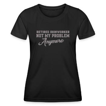 Métallurgistes à la retraite - T-shirt sport Femme - noir - Devant - AI Model Female 172 light (172cm)