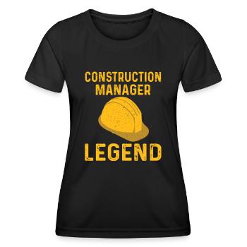 Légende du gestionnaire de site - T-shirt sport Femme - noir - Devant - AI Model Female 172 light (172cm)
