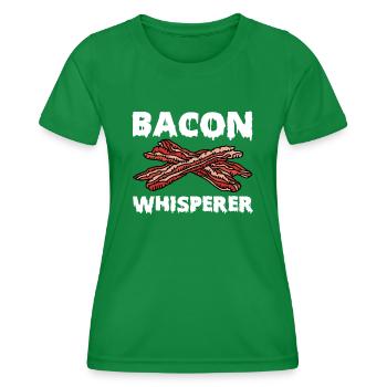 Bacon Whisperer - Women's Functional T-Shirt - kelly green - Front - AI Model Female 172 dark (172cm)