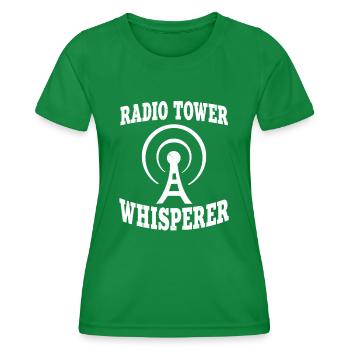 Radio Tower Whisperer - T-shirt sport Femme - vert - Devant - AI Model Female 172 dark (172cm)
