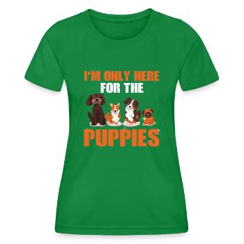 Lustige Welpenliebhaber Zitat - Frauen Funktions-T-Shirt - Kelly Green - Vorne - AI Model Female 172 dark (172cm)
